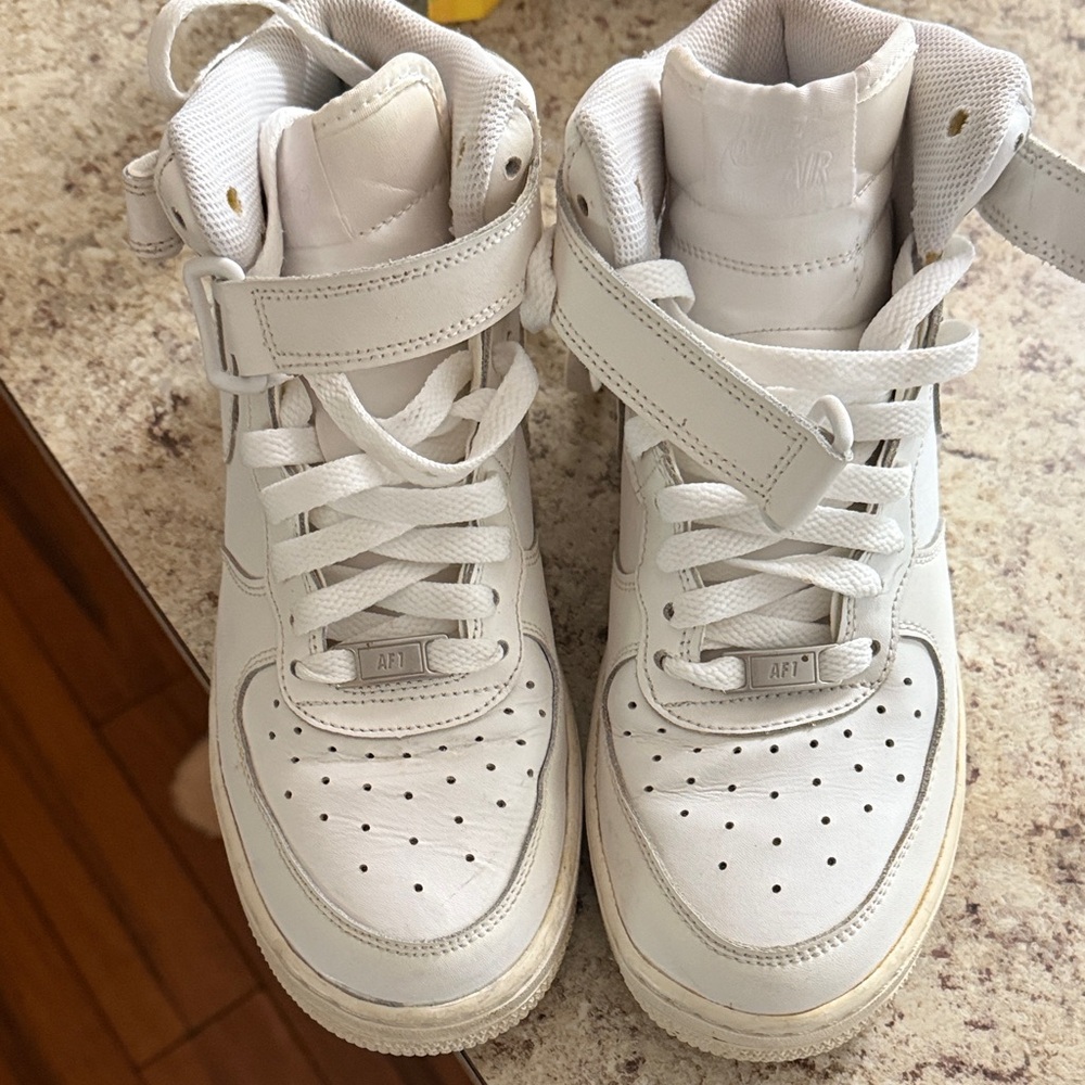 Nike Kids White High-Top Sneakers